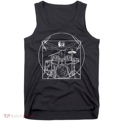 Drummer Gift Da Vinci Drums Drawing Present for Music Fans Tank Top