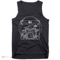 Drummer Gift Da Vinci Drums Drawing Present for Music Fans Tank Top thumb 0