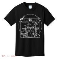 Drummer Gift Da Vinci Drums Drawing Present for Music Fans Kids T-Shirt thumb 0