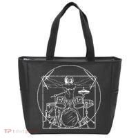 Drummer Gift Da Vinci Drums Drawing Present for Music Fans Tote Bag thumb 0