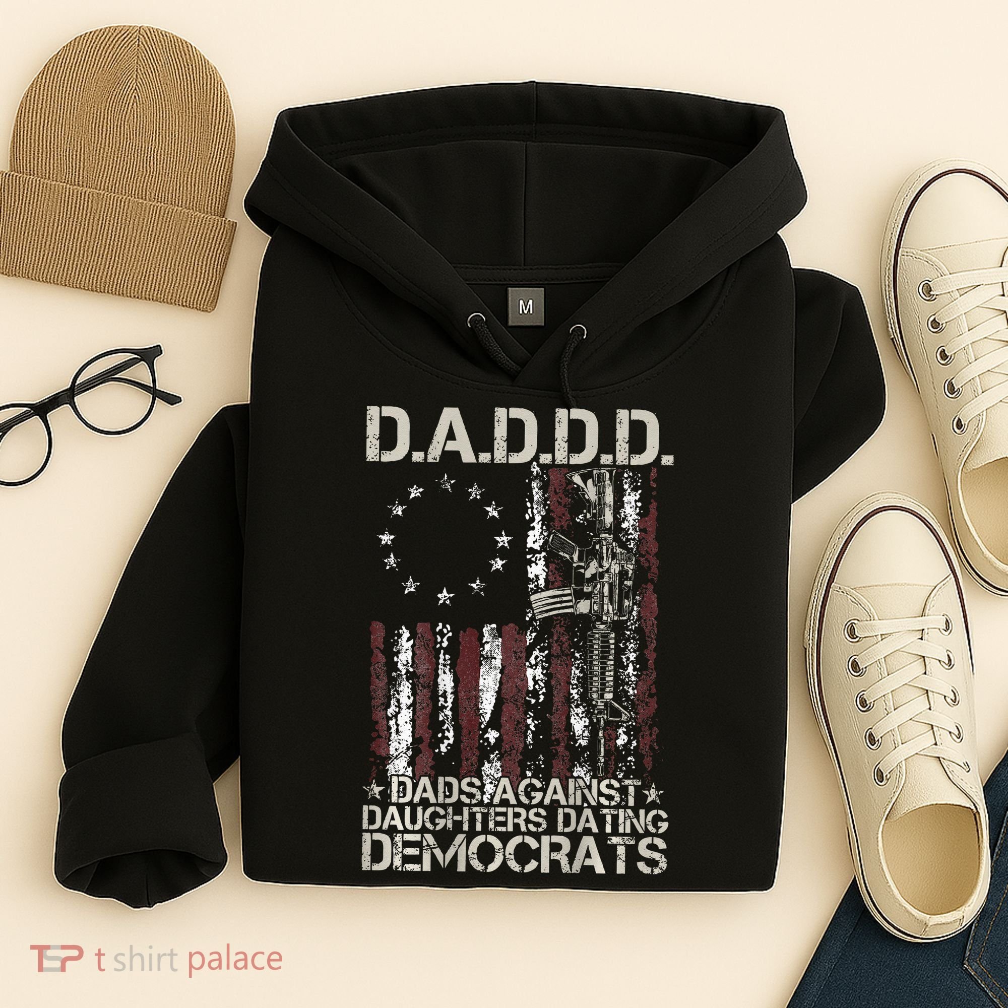 Daddd Gun Dads Against Daughters Dating Democrats Hoodie