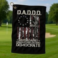 Daddd Gun Dads Against Daughters Dating Democrats Golf Towel thumb 1
