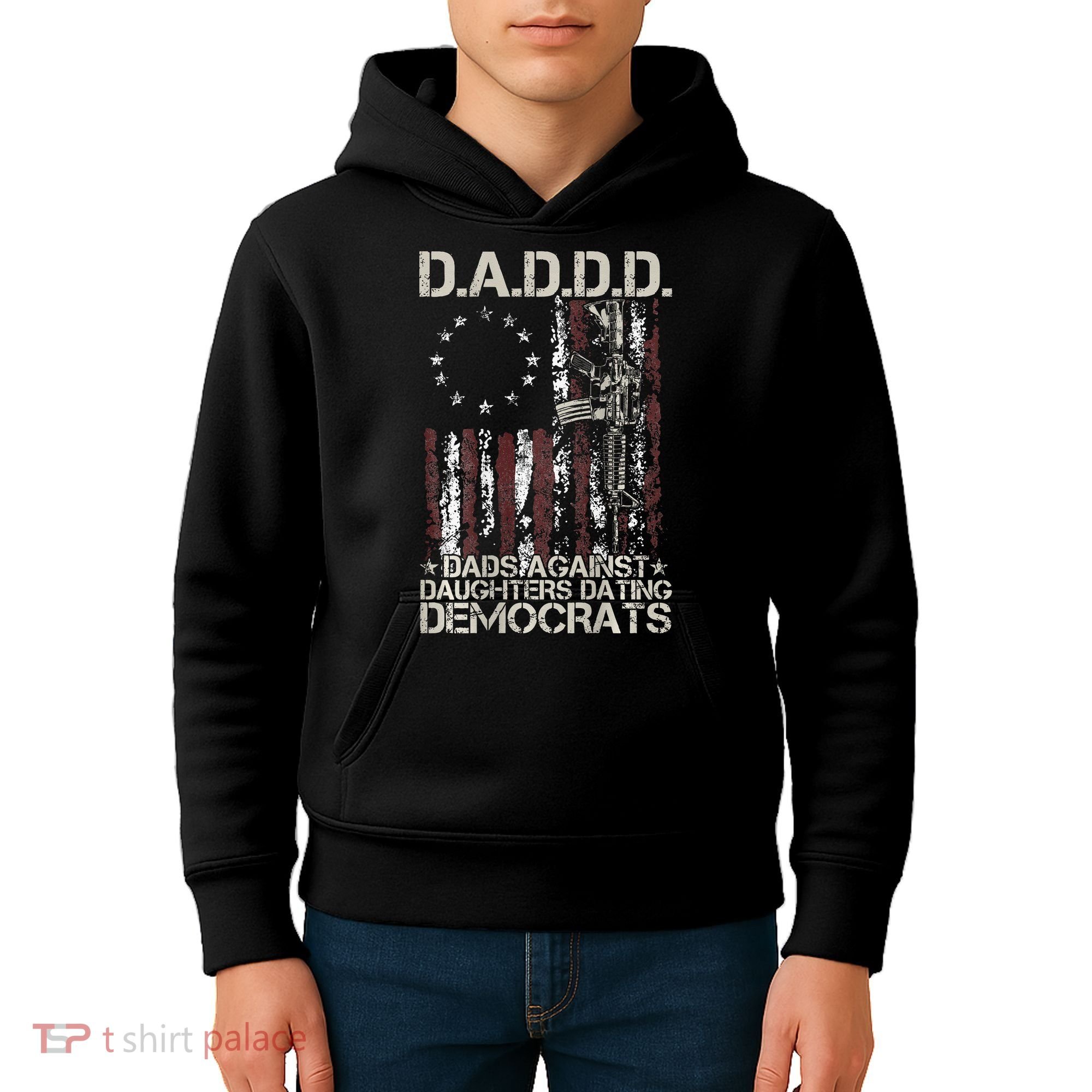 Daddd Gun Dads Against Daughters Dating Democrats Kids Hoodie