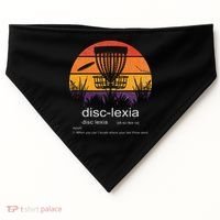 Disc Golf disclexia disc golf meme funny disc golf USA-Made Doggie Bandana thumb 0