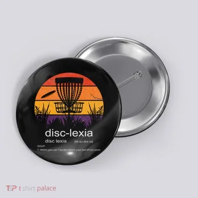 Disc Golf disclexia disc golf meme funny disc golf Button