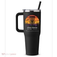 Disc Golf disclexia disc golf meme funny disc golf 40oz Vacuum Insulated Stainless Steel Travel Tumbler thumb 2