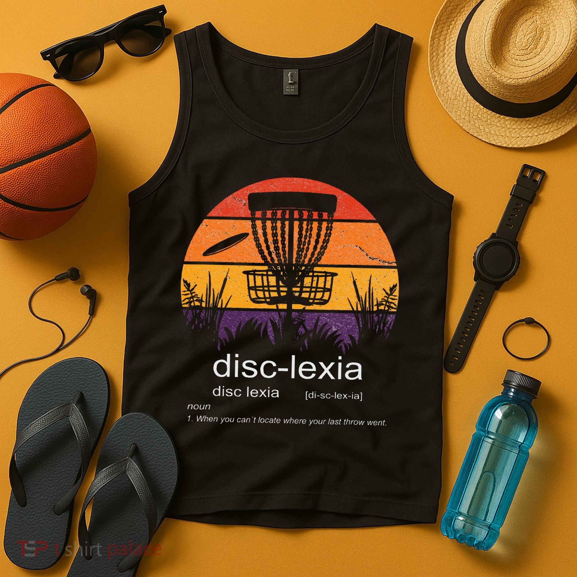 Disc Golf disclexia disc golf meme funny disc golf Tank Top