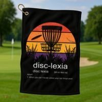 Disc Golf disclexia disc golf meme funny disc golf Golf Towel thumb 1