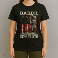 Daddd Gun Dads Against Daughters Dating Democrats On Back T-Shirt thumb 4