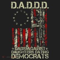 Daddd Gun Dads Against Daughters Dating Democrats On Back Hat thumb 2