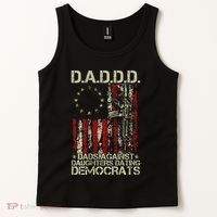 Daddd Gun Dads Against Daughters Dating Democrats On Back Tank Top thumb 2