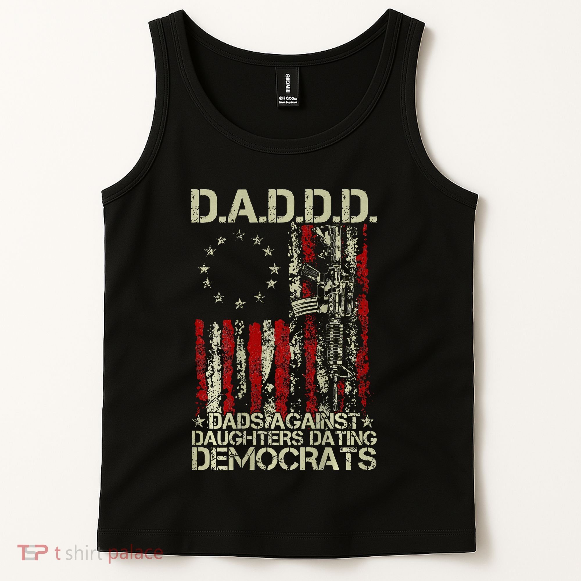 Daddd Gun Dads Against Daughters Dating Democrats On Back Tank Top