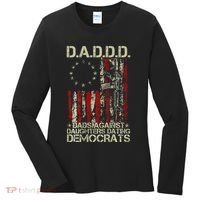 Daddd Gun Dads Against Daughters Dating Democrats On Back Women's Long Sleeve Shirt thumb 0