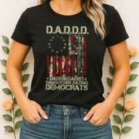 Daddd Gun Dads Against Daughters Dating Democrats On Back Women's T-Shirt thumb 2