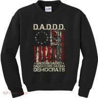 Daddd Gun Dads Against Daughters Dating Democrats On Back Kids Sweatshirt thumb 0