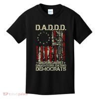 Daddd Gun Dads Against Daughters Dating Democrats On Back Kids T-Shirt thumb 0