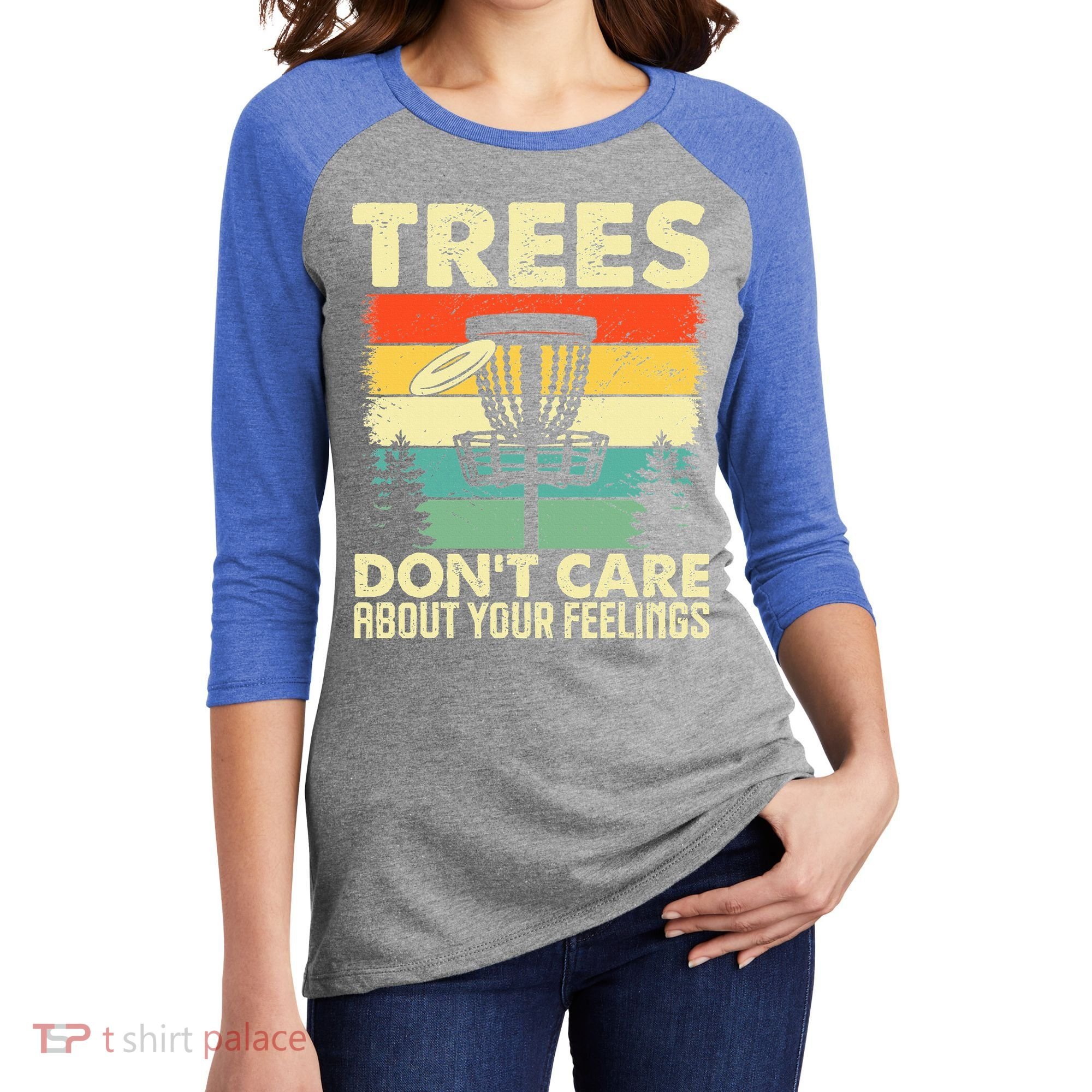 Disc Golf Women's Tri-Blend 3/4-Sleeve Raglan Shirt