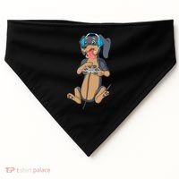 Dachshund Gamer USA-Made Doggie Bandana thumb 0