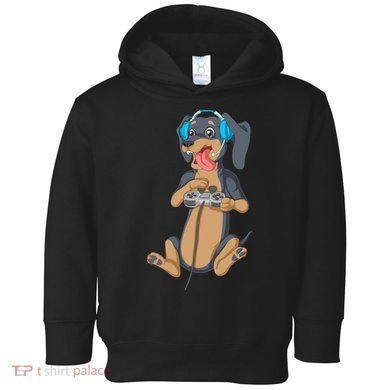 Dachshund Gamer Toddler Hoodie