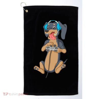Dachshund Gamer Golf Towel