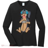 Dachshund Gamer Women's Long Sleeve Shirt thumb 0