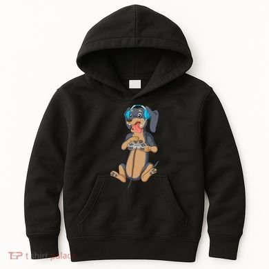 Dachshund Gamer Kids Hoodie