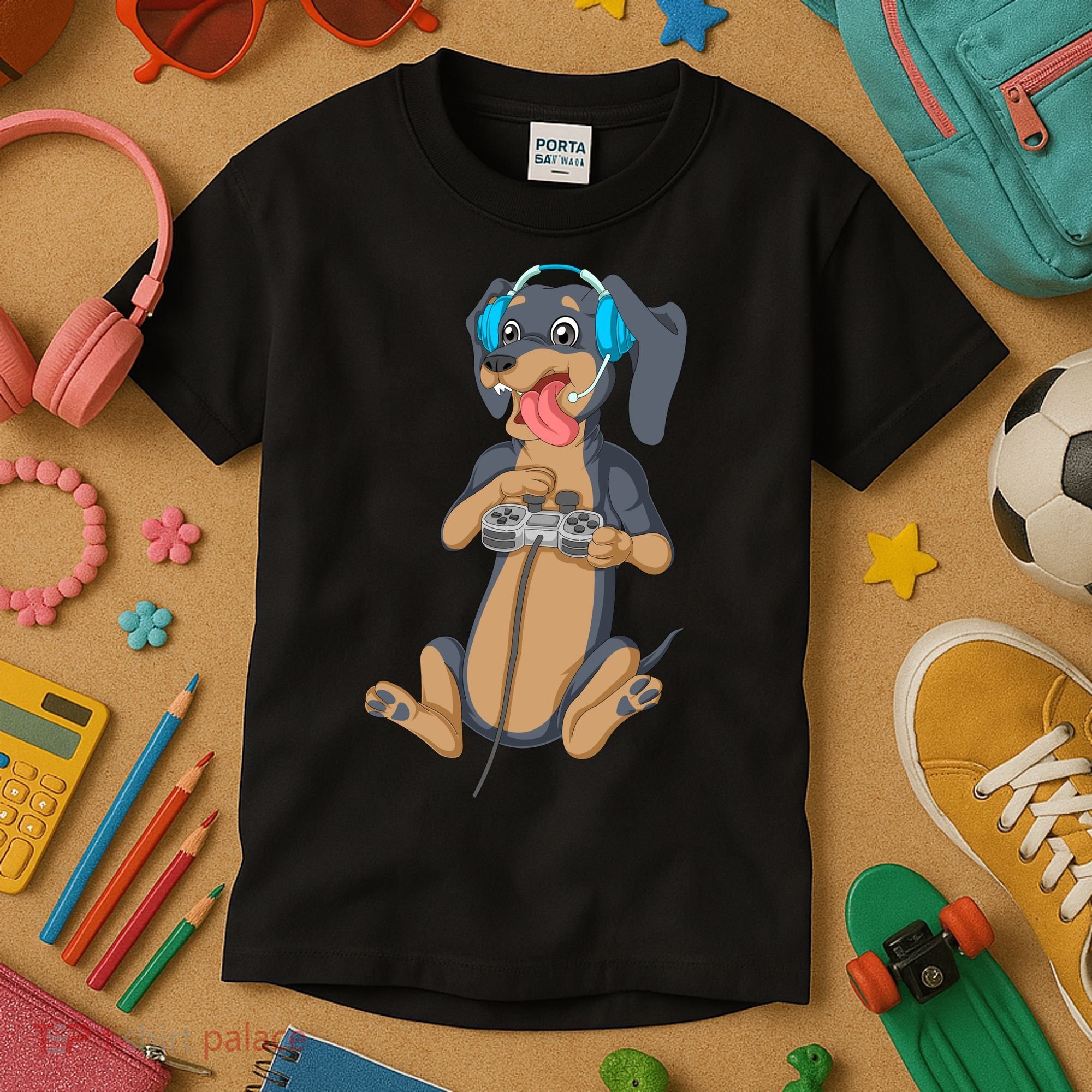 Dachshund Gamer Kids T-Shirt