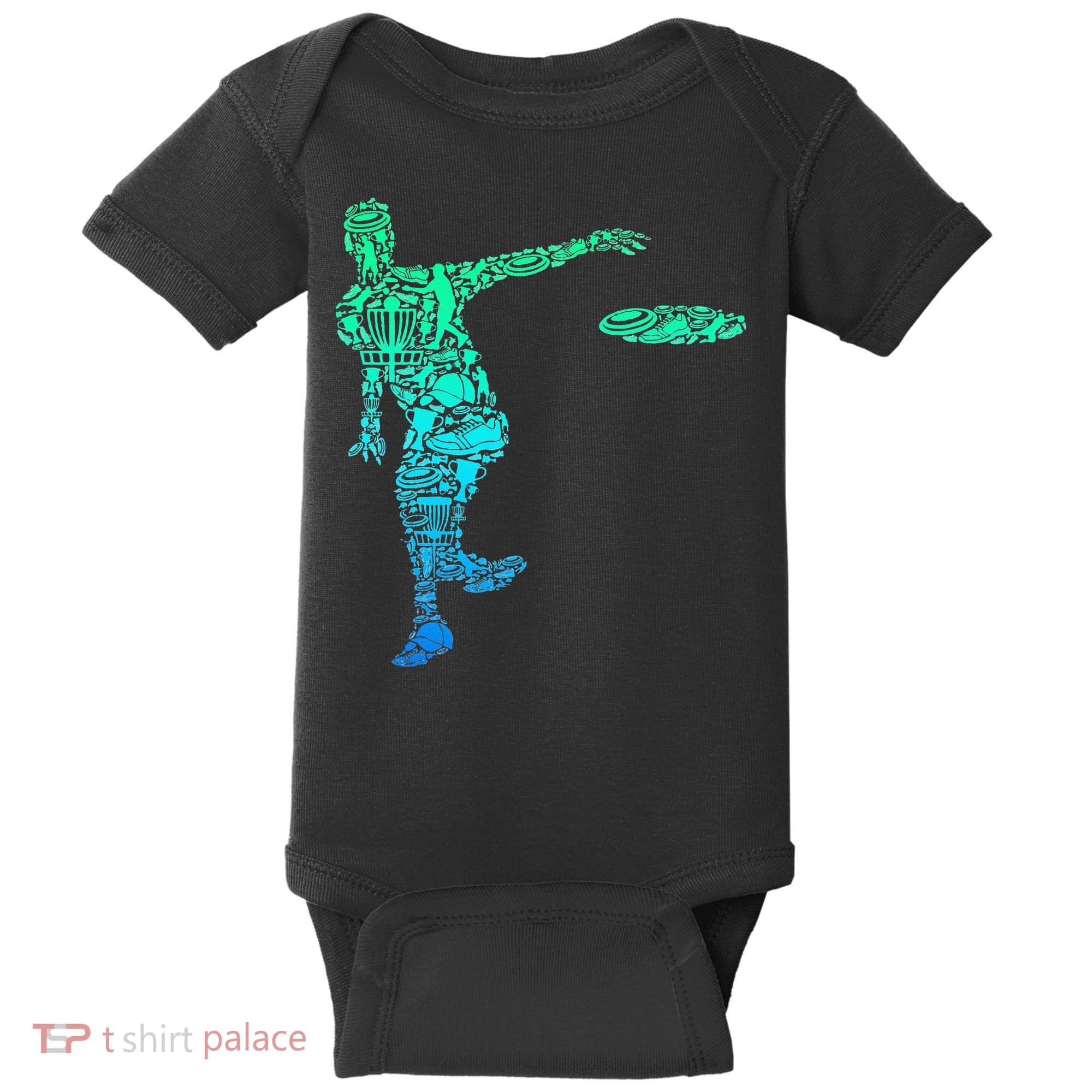 Disc Golf Frisbee Baby Bodysuit