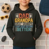 Dad Grandpa Father's Day Great Grandpa Kids Hoodie thumb 2