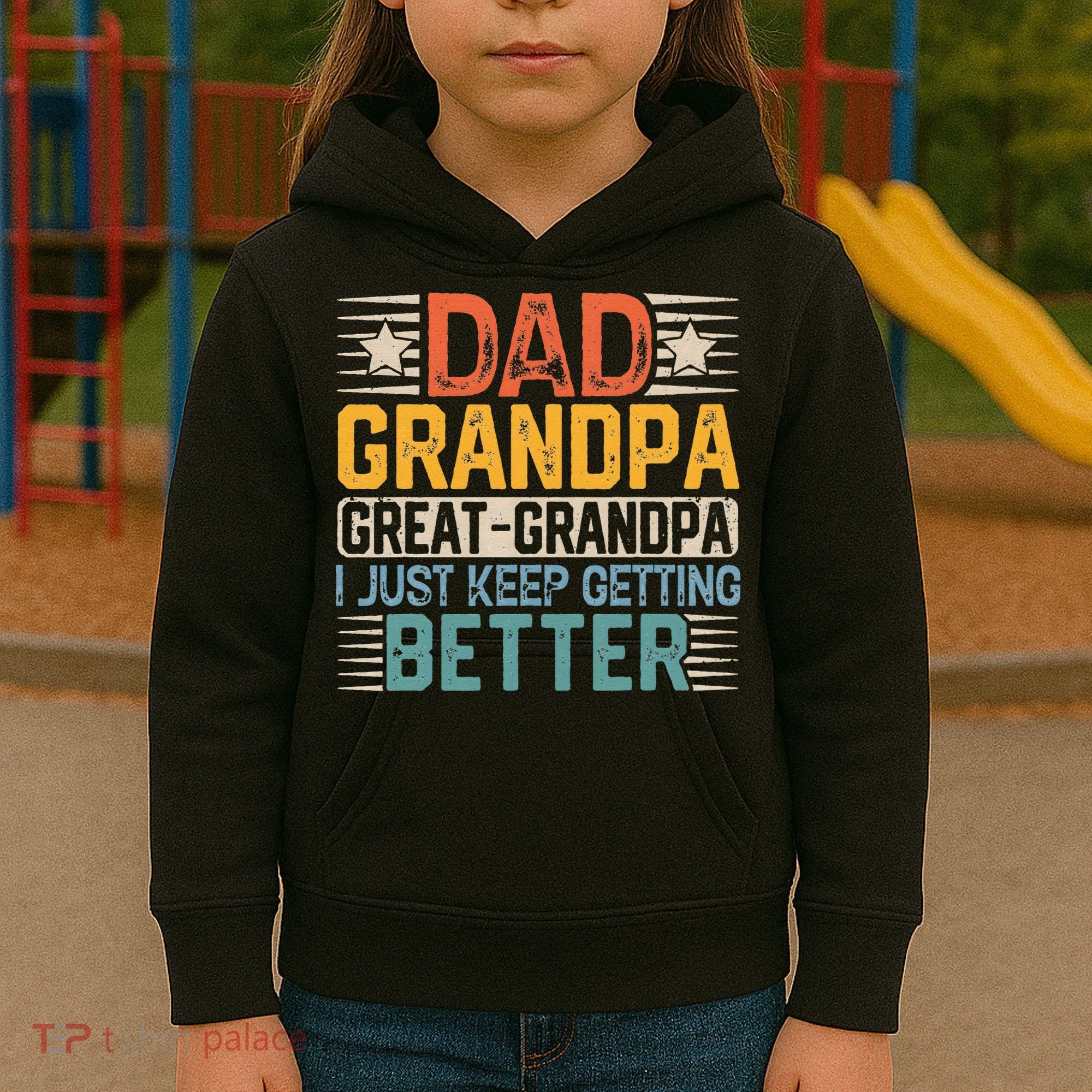 Dad Grandpa Father's Day Great Grandpa Kids Hoodie