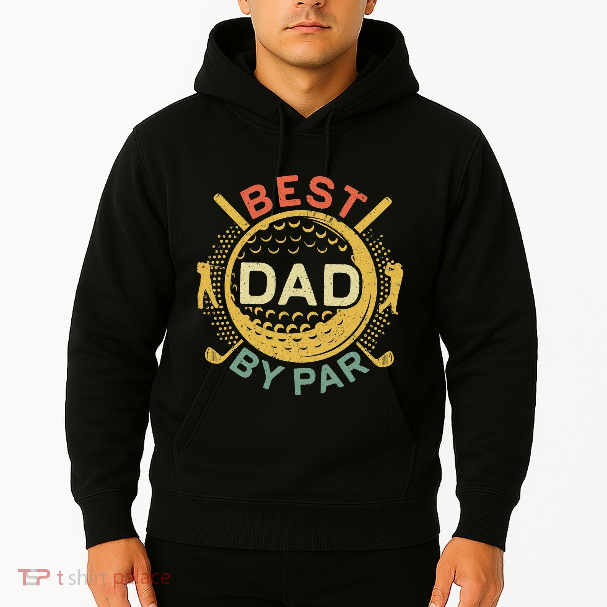 Disc Golf Fathers Best Dad By Par Funny Golf Gift Hoodie