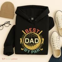Disc Golf Fathers Best Dad By Par Funny Golf Gift Hoodie thumb 4