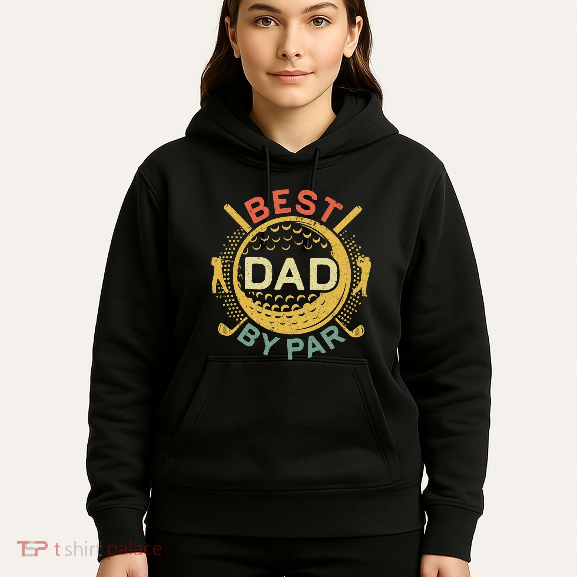 Disc Golf Fathers Best Dad By Par Funny Golf Gift Hoodie