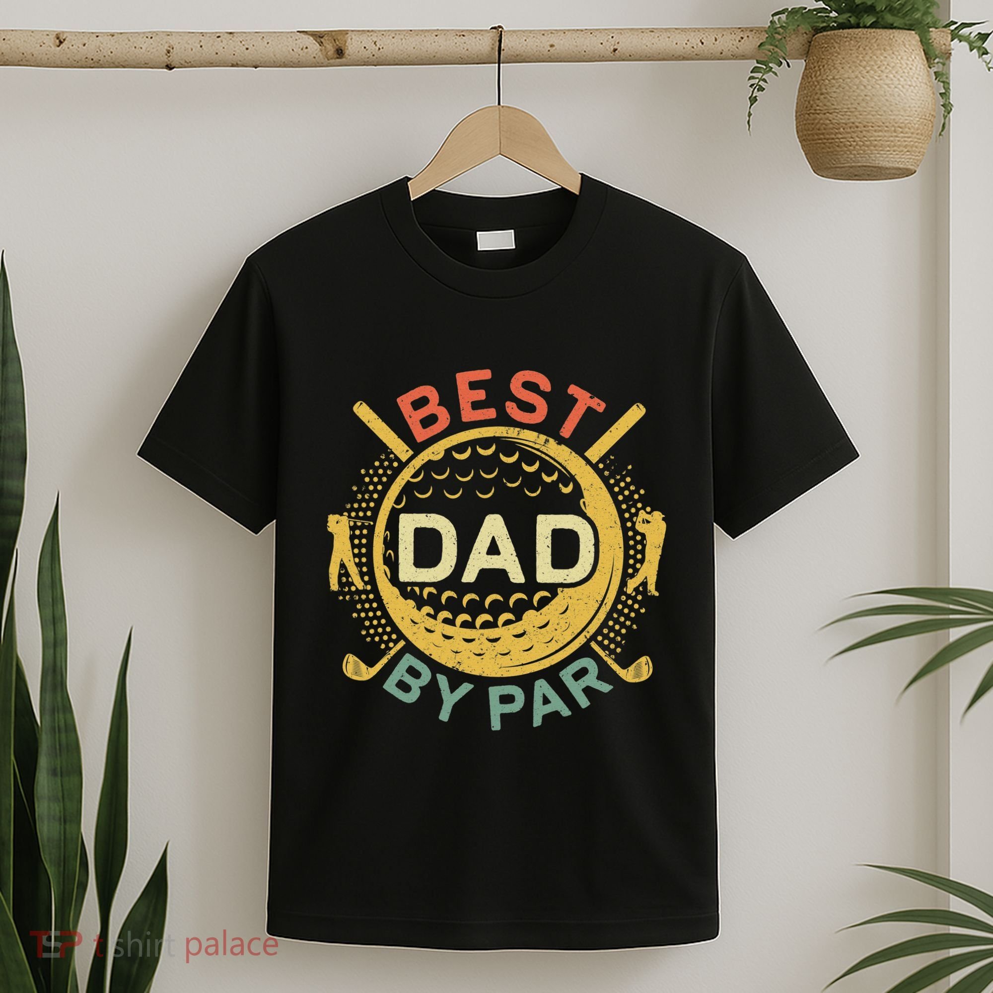 Disc Golf Fathers Best Dad By Par Funny Golf Gift T-Shirt