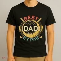 Disc Golf Fathers Best Dad By Par Funny Golf Gift T-Shirt thumb 3