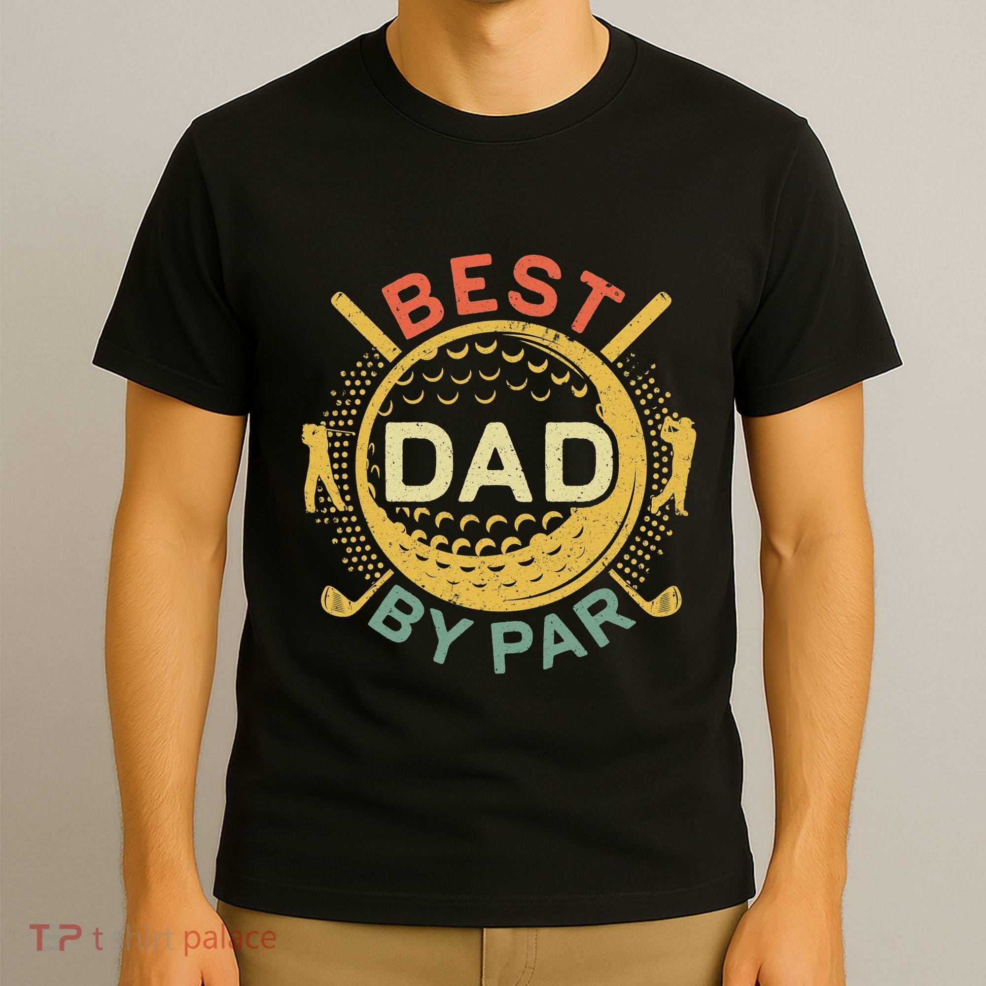 Disc Golf Fathers Best Dad By Par Funny Golf Gift T-Shirt