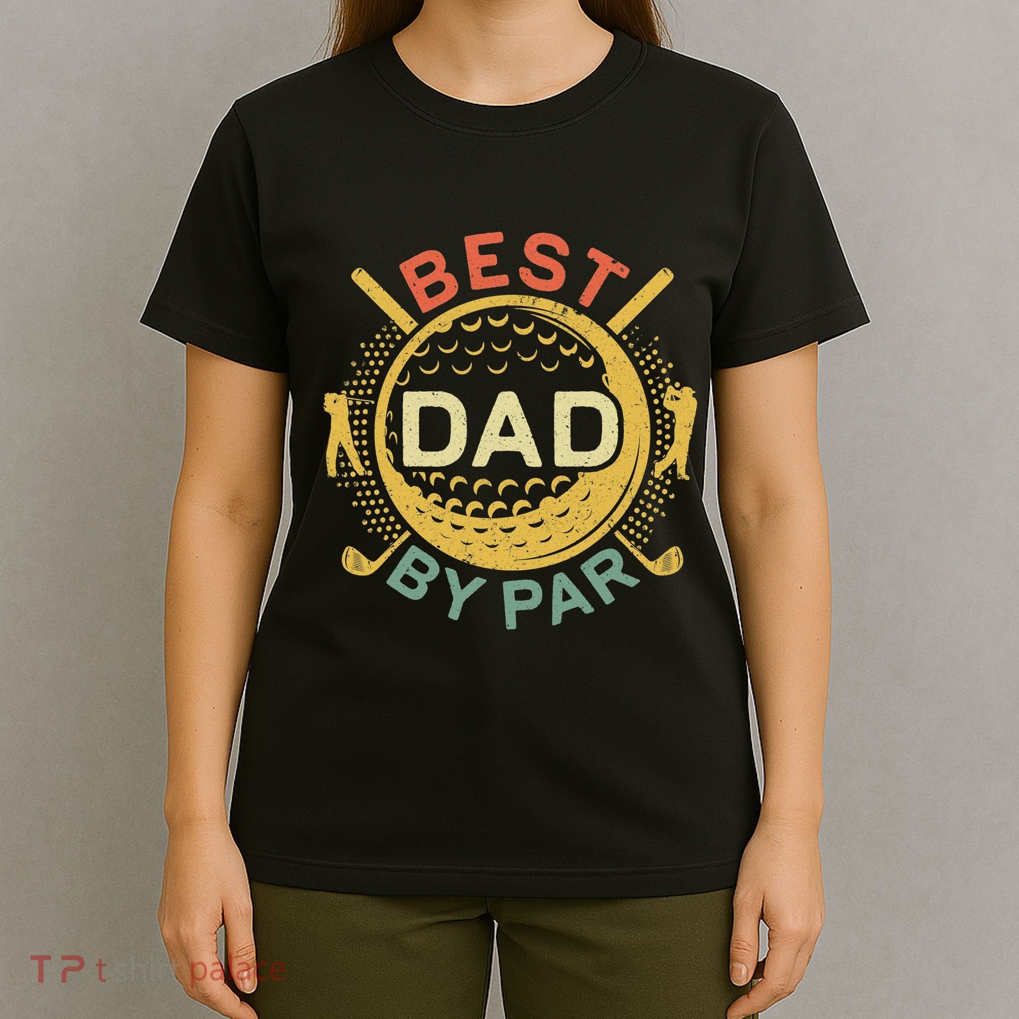 Disc Golf Fathers Best Dad By Par Funny Golf Gift T-Shirt