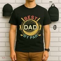 Disc Golf Fathers Best Dad By Par Funny Golf Gift T-Shirt thumb 6
