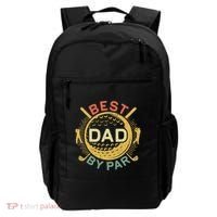 Disc Golf Fathers Best Dad By Par Funny Golf Gift Backpack thumb 0
