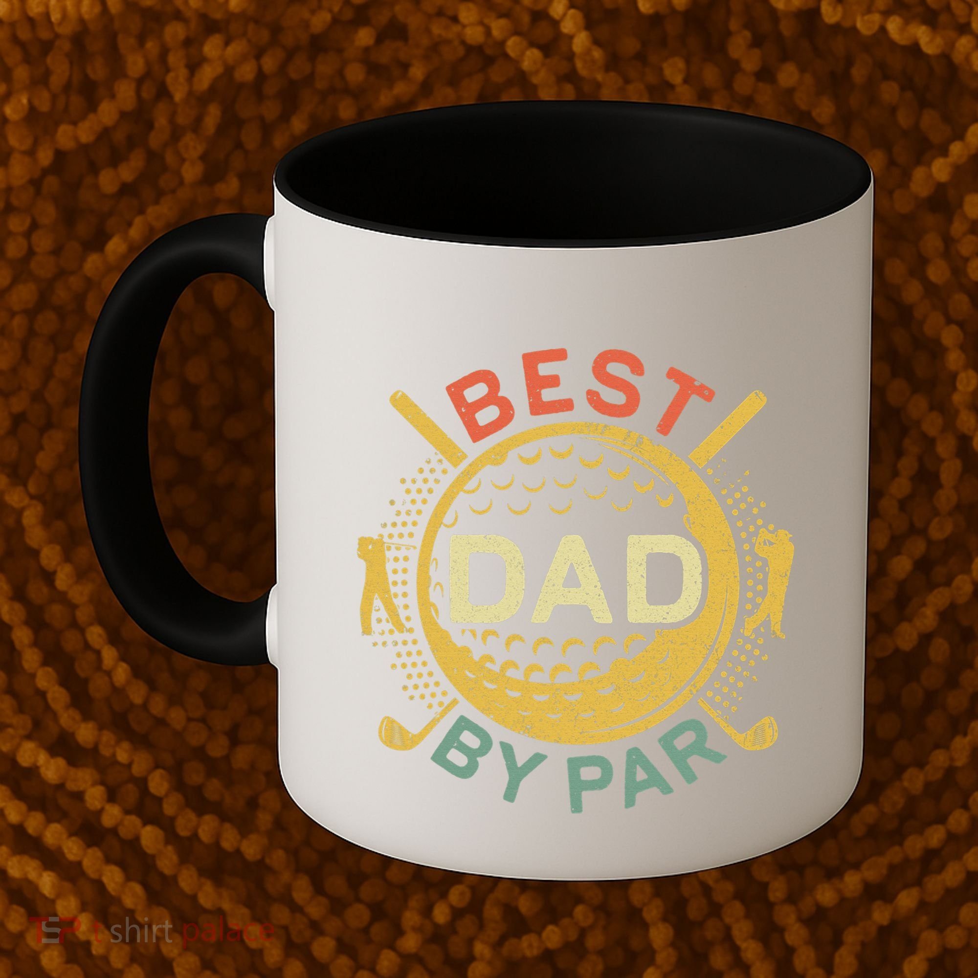 Disc Golf Fathers Best Dad By Par Funny Golf Gift Coffee Mug