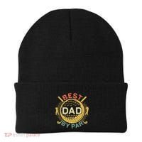 Disc Golf Fathers Best Dad By Par Funny Golf Gift Beanie thumb 0