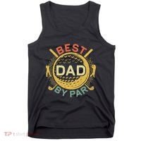 Disc Golf Fathers Best Dad By Par Funny Golf Gift Tank Top thumb 0