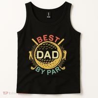 Disc Golf Fathers Best Dad By Par Funny Golf Gift Tank Top thumb 2