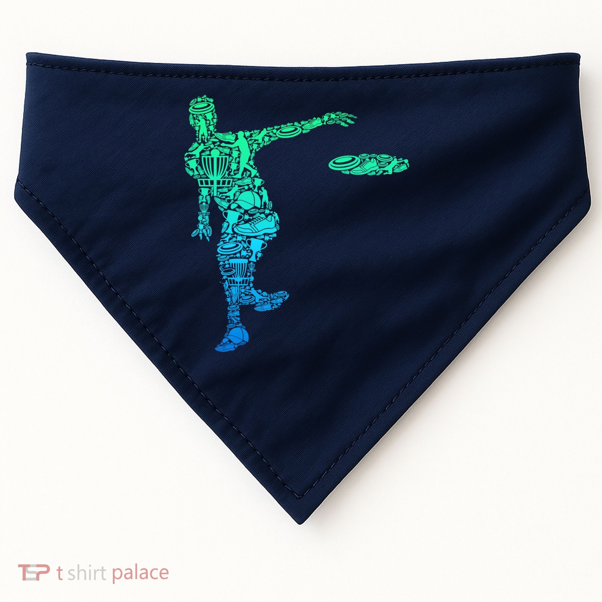 Disc Golf Frisbee Boy USA-Made Doggie Bandana