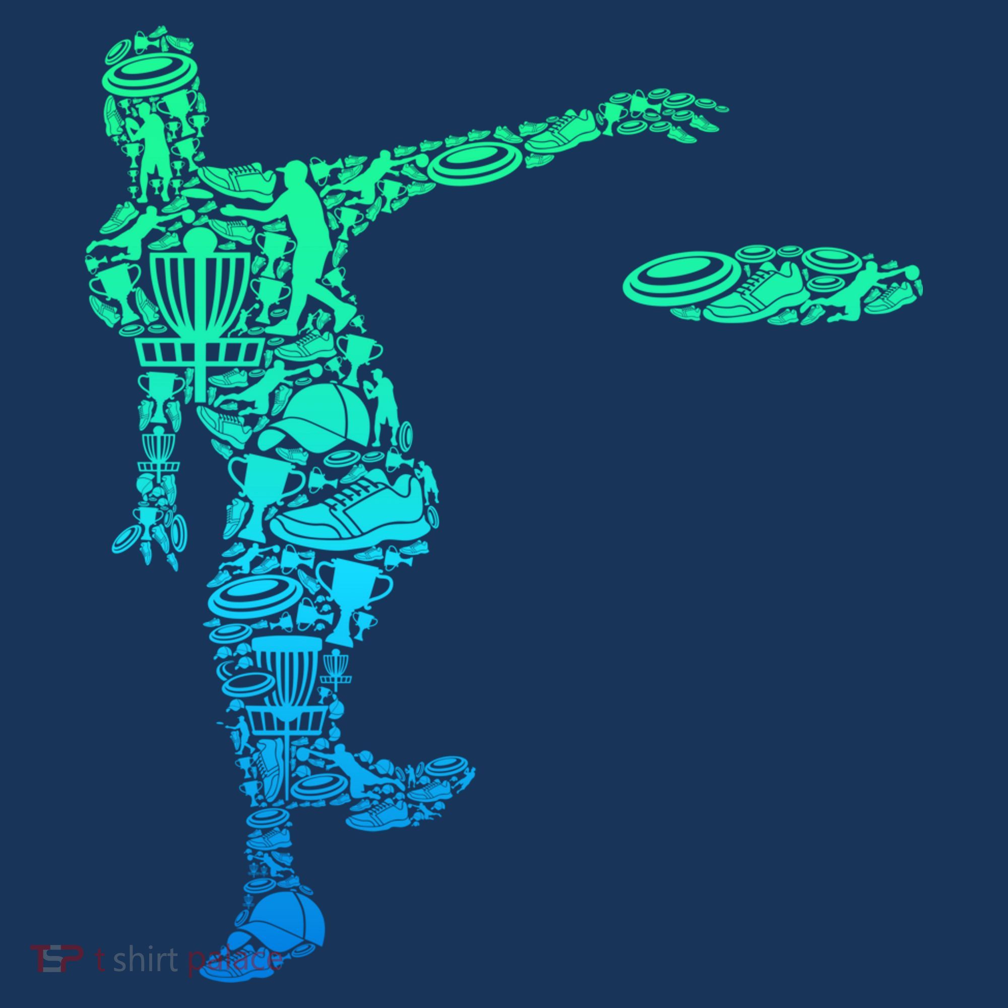 Disc Golf Frisbee Boy Button