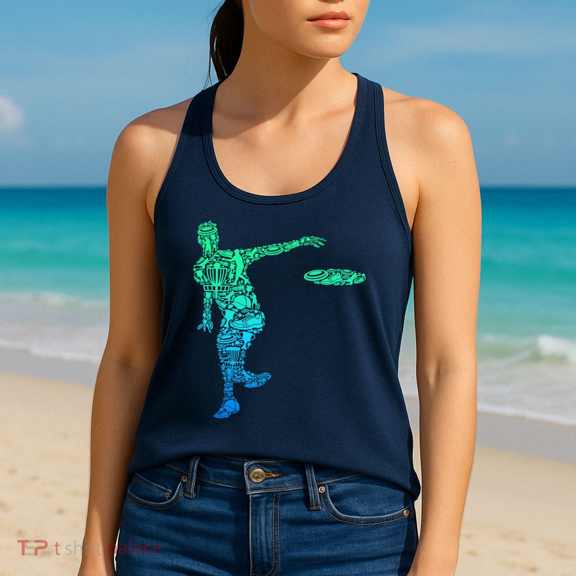 Disc Golf Frisbee Boy Women's Tank Top
