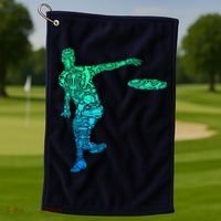 Disc Golf Frisbee Boy Golf Towel thumb 1