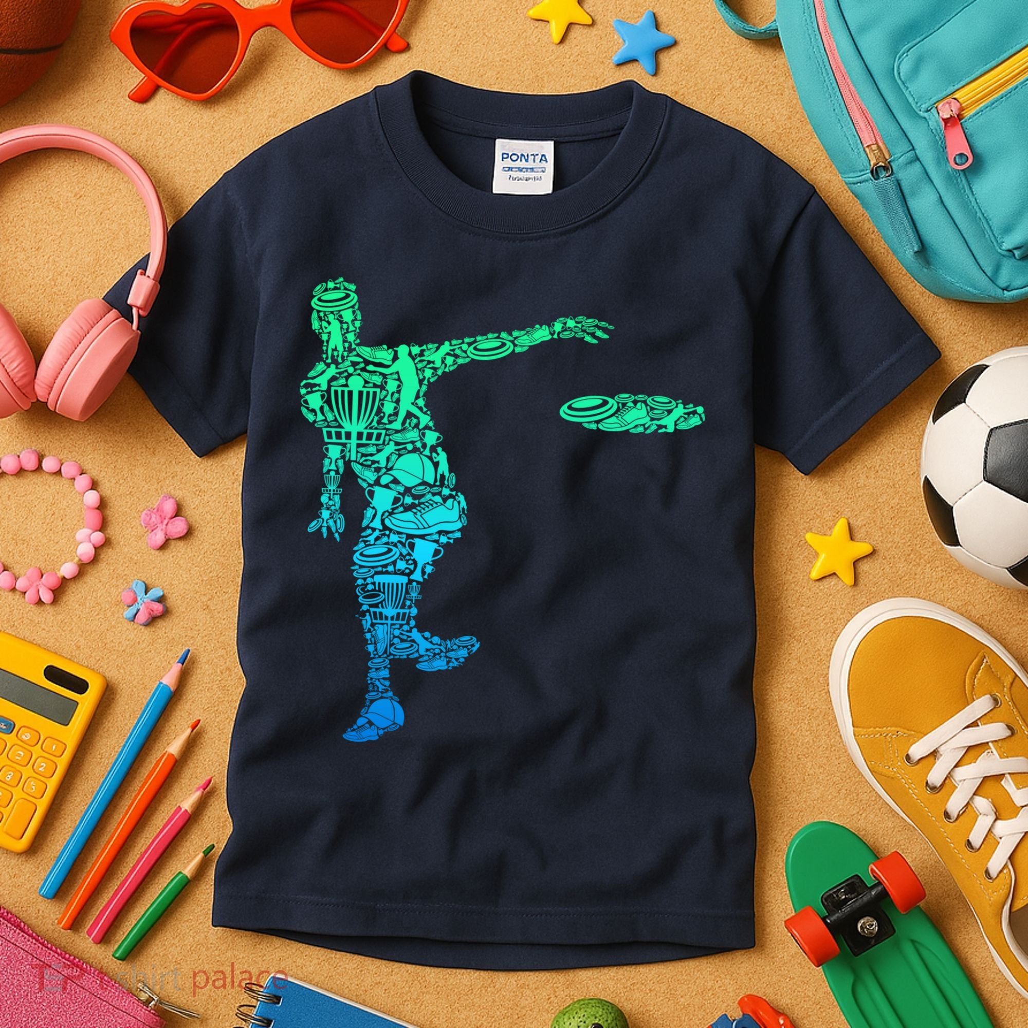 Disc Golf Frisbee Boy Kids T-Shirt