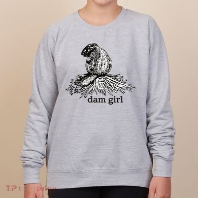 Dam Girl Funny Beaver Meme Women's Sweatshirt