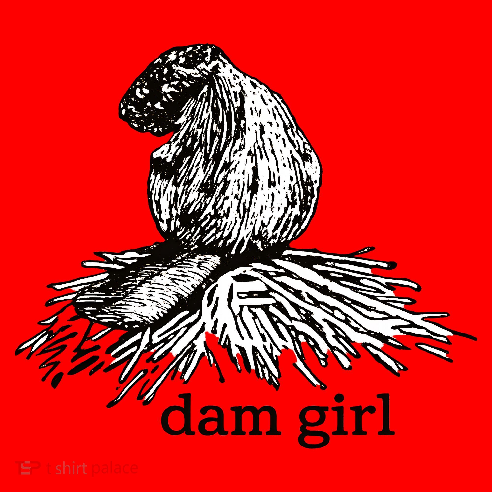 Dam Girl Funny Beaver Meme Santa Hat